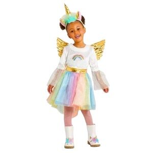HIDE & EEK! colorful Rainbow Unicorn Halloween child Costume Dress up oufit NWT